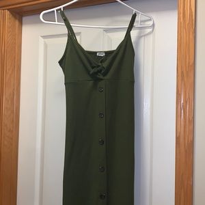 Green garage dress
